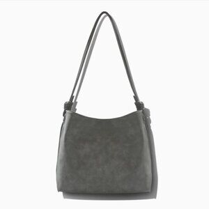 8 Other Reasons Betsy Slouch Tote in Stone Suedette With Dust Bag NWT